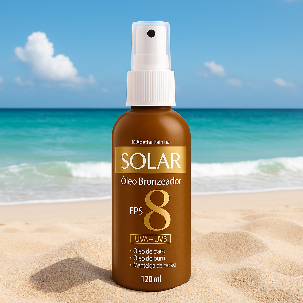 Bronzeador Rainha Solar FPS 8 Pele Dourada Com Hidratação E Proteção UVA+UVB 120ml  Abelha Rainha