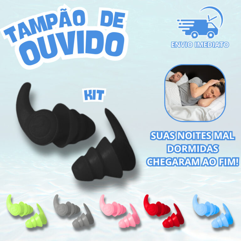 Kit 4 2 1 Pares Protetor Auricular Tampão de Ouvi