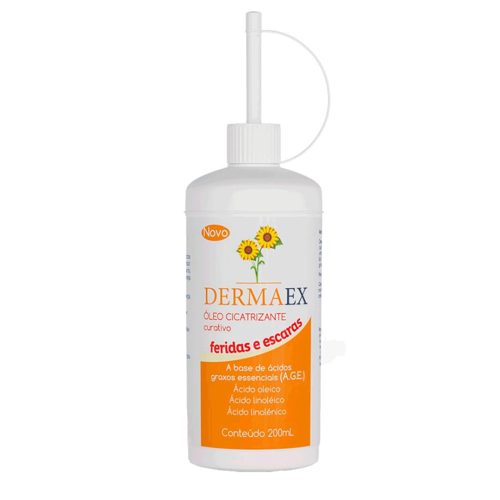 Tratamento Natural com Dermaex 200ml Óleo de Girassol para Cicatrização