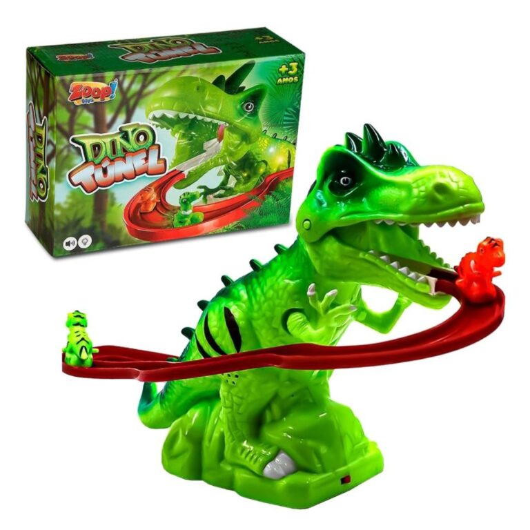 Pista Dino Túnel Brinquedo Infantil Completo Carr