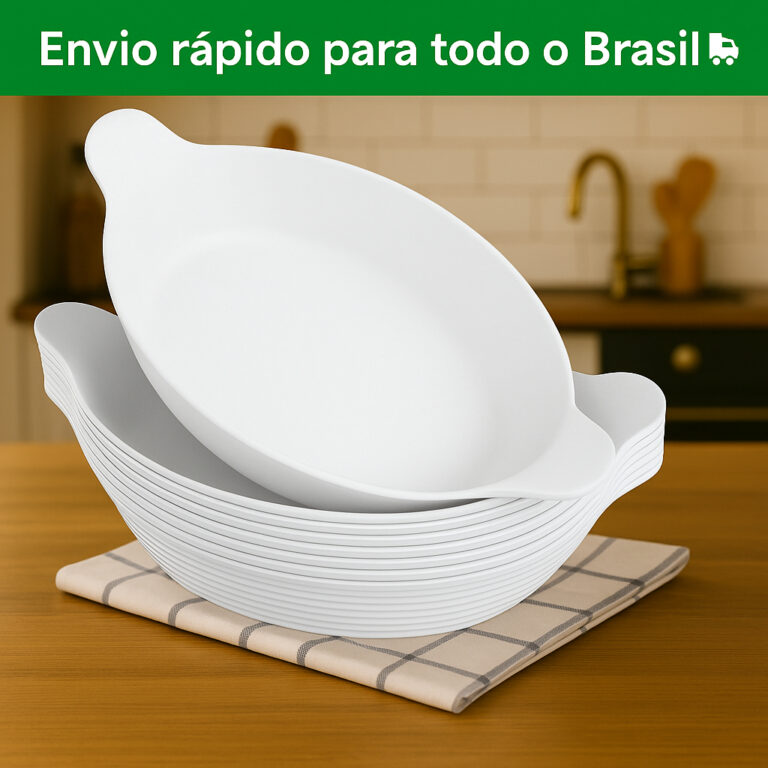 Kit 1 a 10 Petisqueira Barquinha Canoa Branca Chur