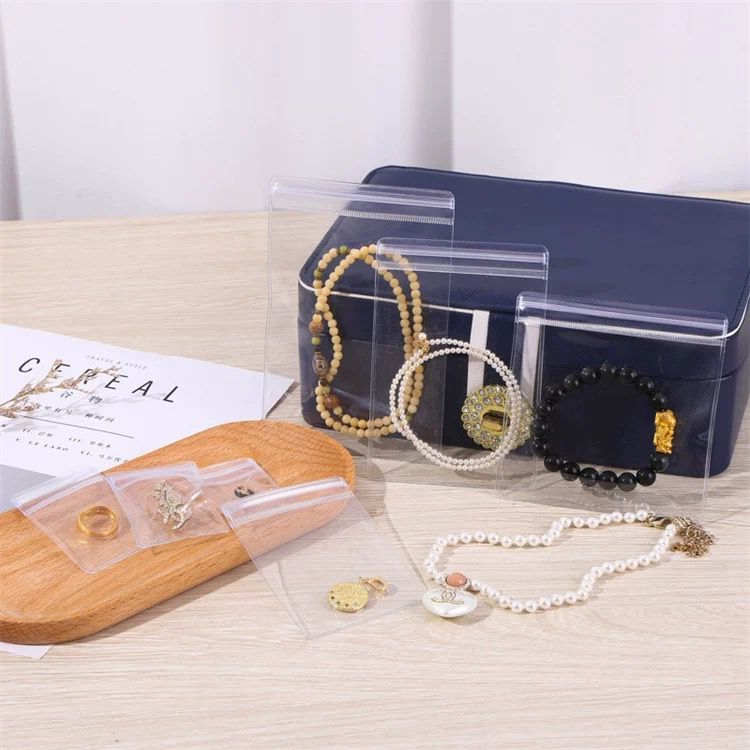 Saco Zip Joia Em PVC Transparente Com kit 10/50/10