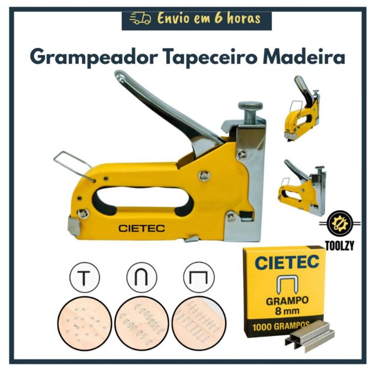 Grampeador Tapeceiro Madeira Estofado Profissional