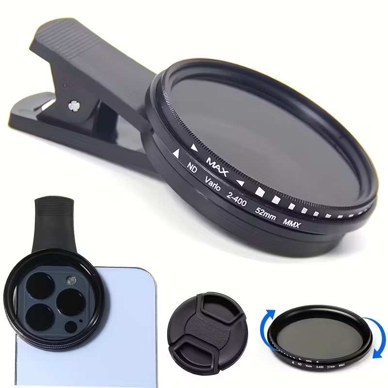 52mm Filtro Cpl Lente Polarizador Para Celular Clipe Anti Reflexo Com Estojo
