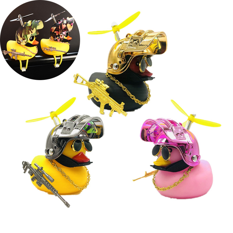 Terceiro Nível Capacete Pato Quebrar Vento Carro Pequeno Amarelo Bicicleta Motocicleta Condução Deco