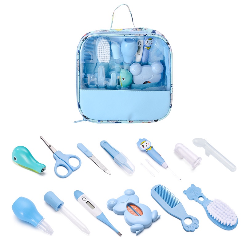 Kit Completo 13 Peças de Higiene e Cuidados para Recém Nascidos