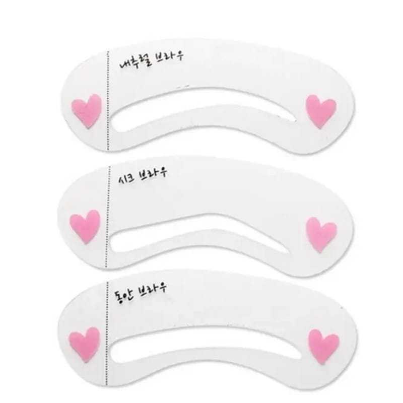 Molde para Sobrancelha com 3 Formatos Diferentes  Kit com 3 Peças