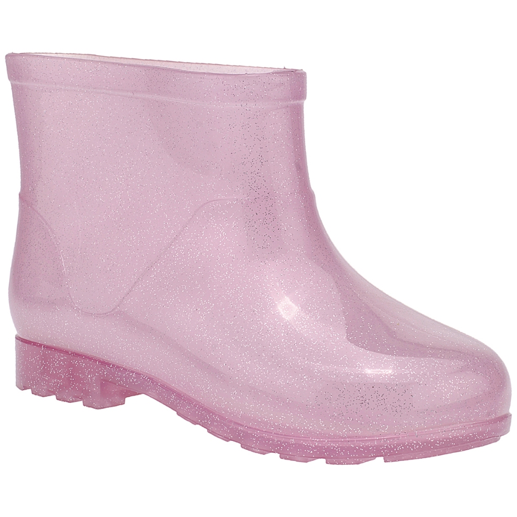 Bota Galocha Infantil Menina Bota Cano Curto Bota Injetada Chuva Gliter Várias Cores