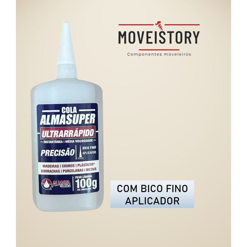 Cola almasuper ultrarrápida 100g com bico fino