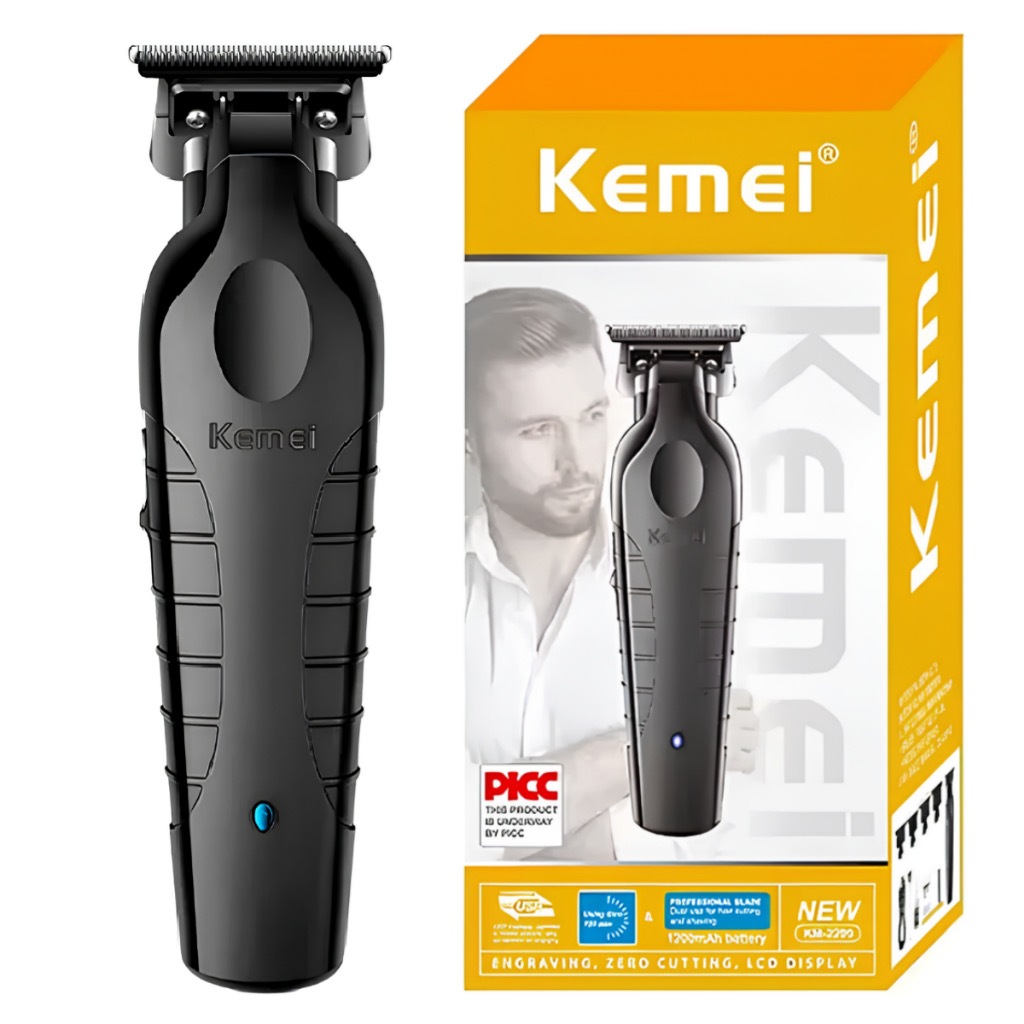 Máquina De acabamento cortar cabelo pezinho barbearia profissional Kemei 2299