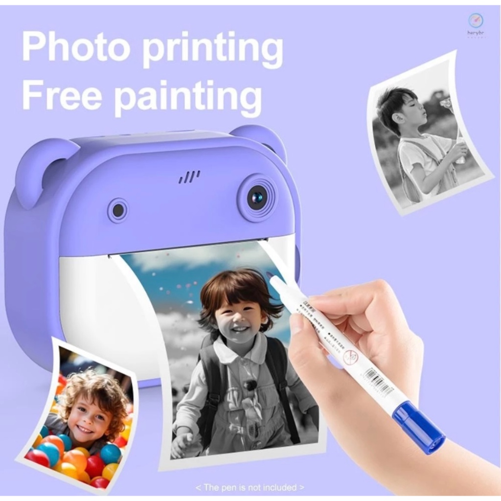 Câmera Digital Infantil Impressão Instantânea Para Crianças Térmica De Vídeo Toys