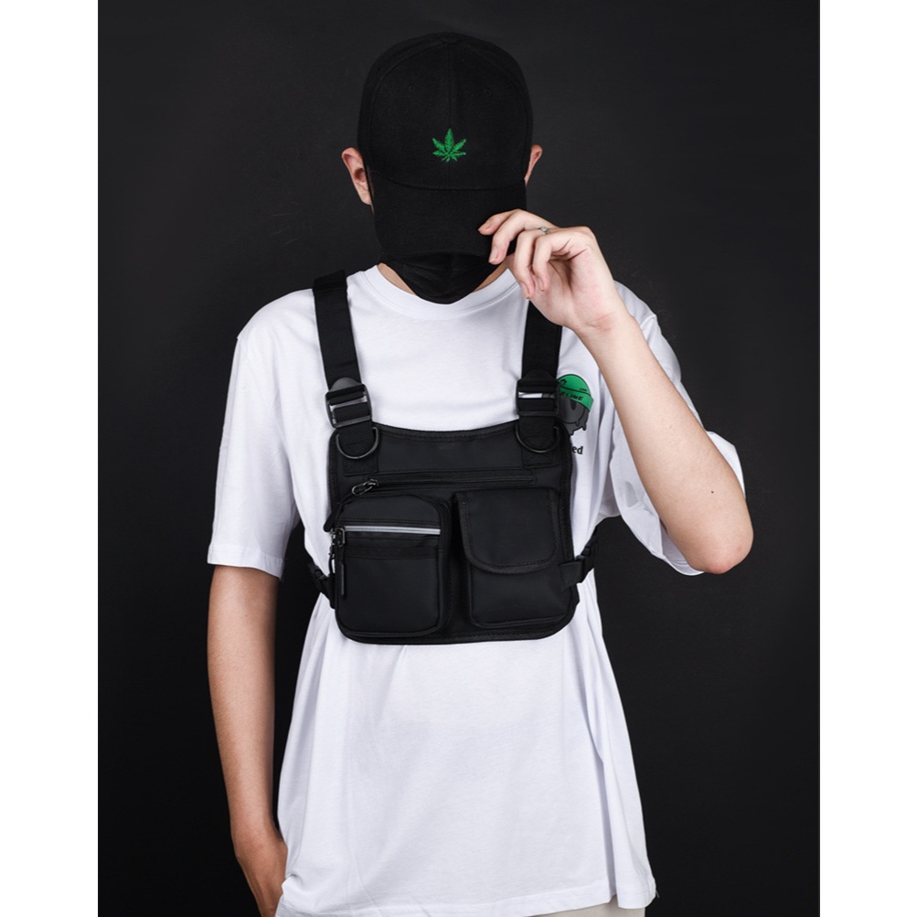 Mochila tática leve e versátil para atividades ao ar livre – bolsa de peito masculina esportiva esti