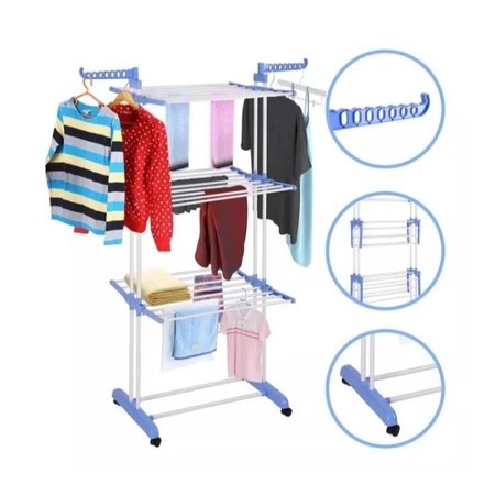 Varal De Chão Roupa Calcinha Prateleiras 3 Andare