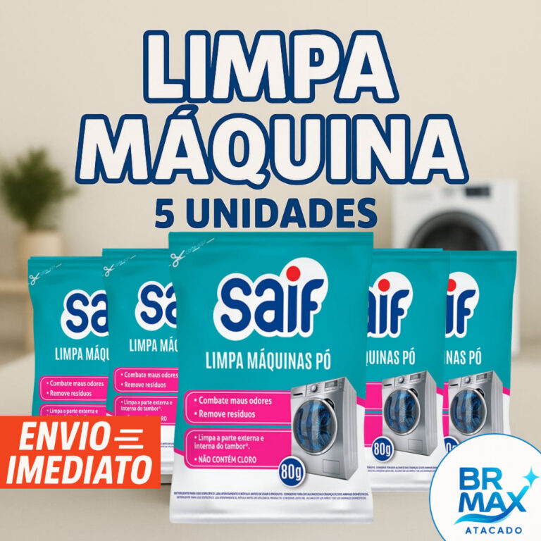 Limpa Máquina de Lavar Roupa Saif 80g – KIT