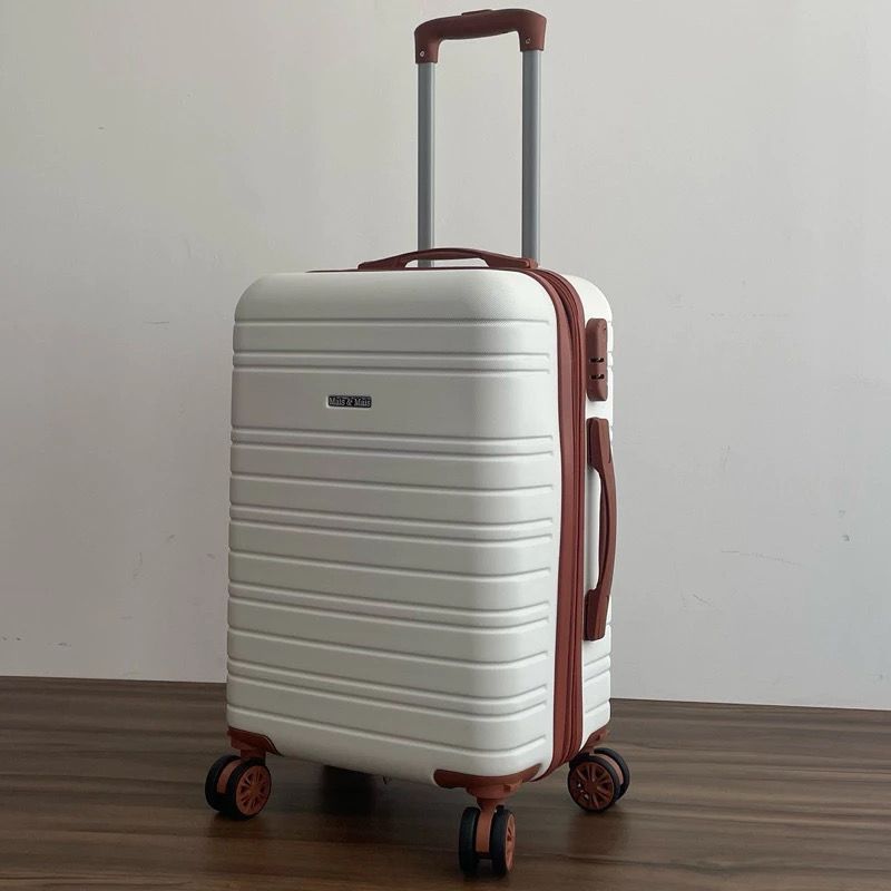 Mala de abordo 10KG,Mala de Viagem 10KG,Zíper Dupla,Rodinhas 360,Material Alta Qualidade,Cor Branca