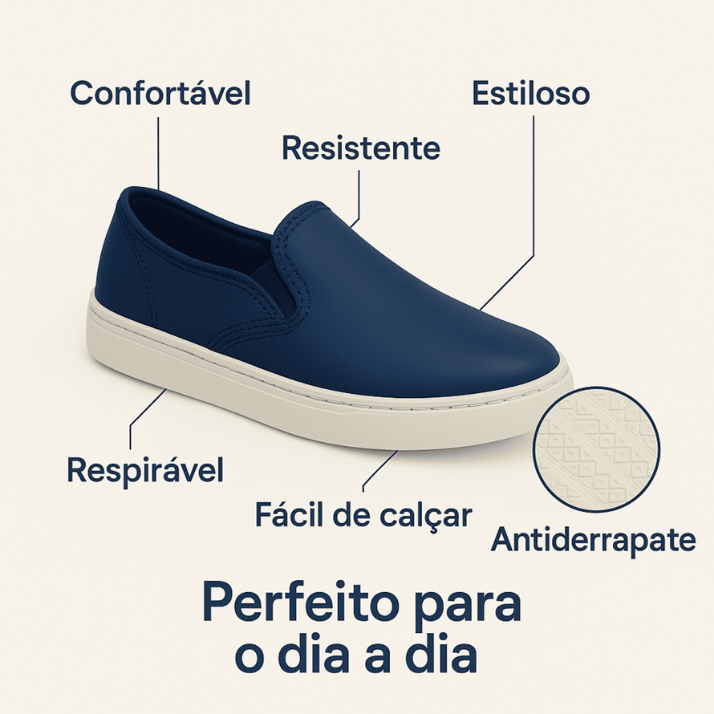 Tênis Masculino Casual Básico Estilo Iate Slip On Confortável Leve Sem Cadarço Elástico