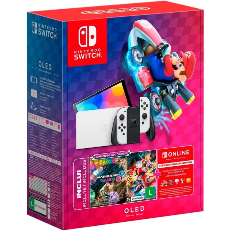 Console Nintendo Switch Oled + Jogo Mario Kart 8 D