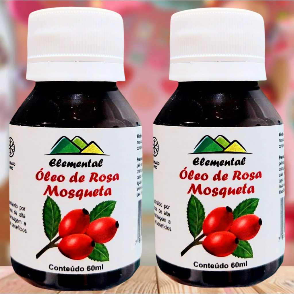 Kit 02 Potes – Óleo de Rosa Mosqueta 60ml Rosa Rubiginosa Seed Oil
