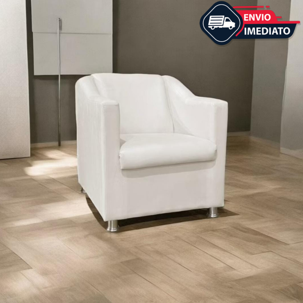 Poltrona Decorativa tillak Para Barbearia Salão De Beleza Recepção CoresPésCromados