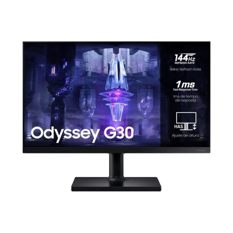 Monitor Gamer Samsung Odyssey G30 24 FHD, Tela Pla