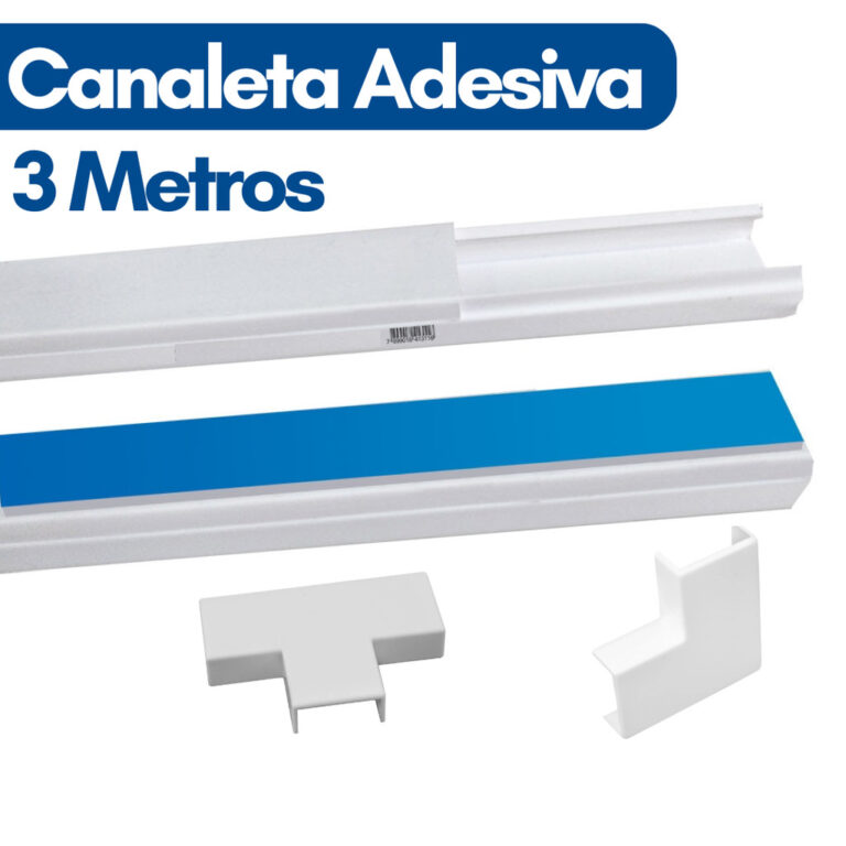 Canaleta Fio Organizador de Fios Cabo Metro Canale