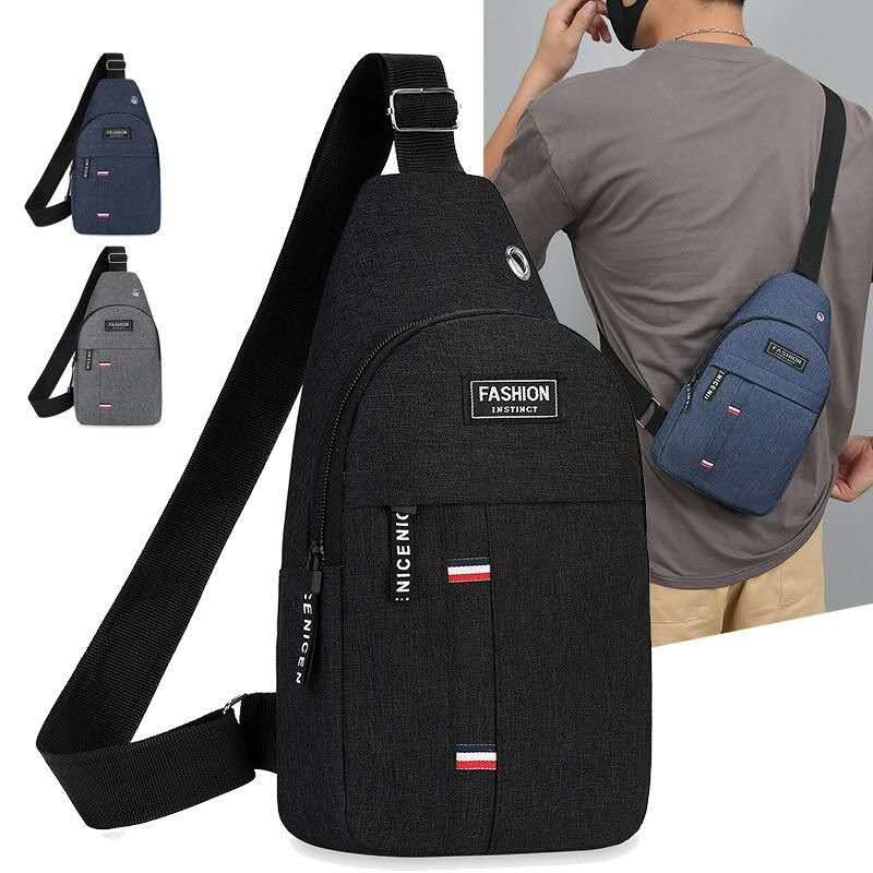 Bolsa Mochila De Peito Tiracolo Pochete Bolsa Impermeável Transversal Masculina