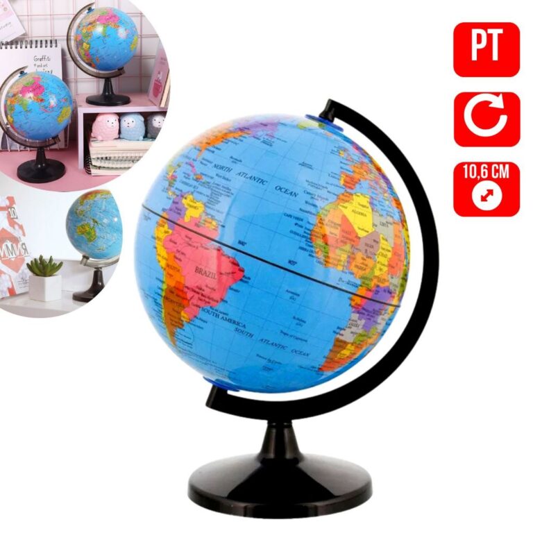 Globo Terrestre De Mesa Mapa Mundi Giratório Enfe