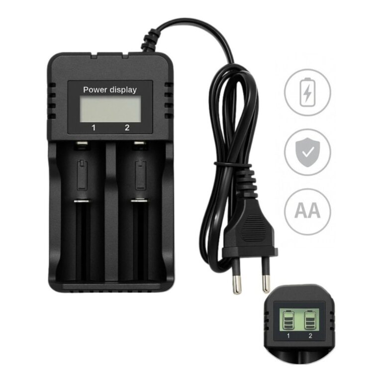 Carregador Digital Para Bateria 18650 26650 3,7v 4