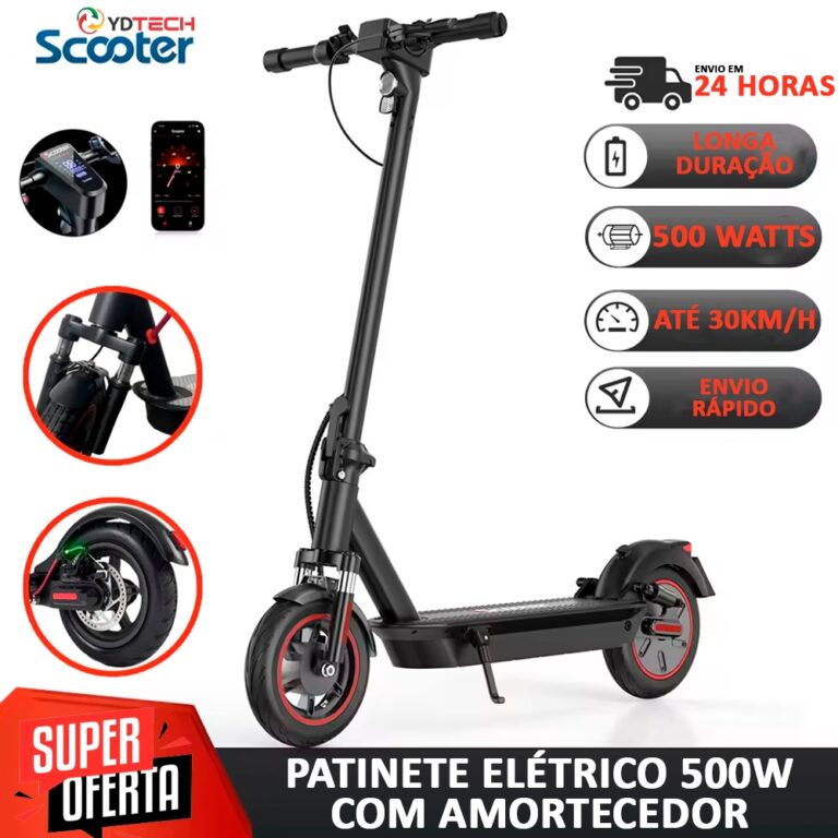 Patinete Elétrico Profissional 500w Adultos Até