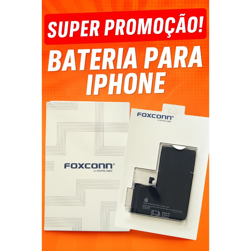 Bateria iPhone compatível com os modelos 15pro, 14 pro 13 ,13pro max, RX,11,12,14 pro max,- super pr