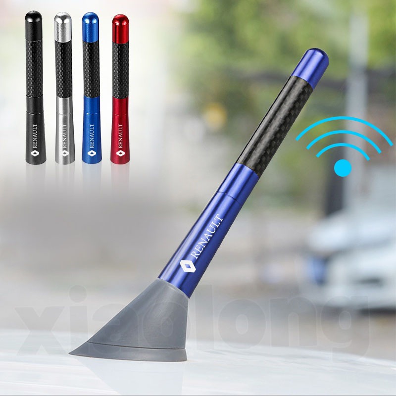 [Promo] Para Renault 1 Pcs Universal Antena De Carro Antena Para Carro De Fibra De Carbono Telhado P