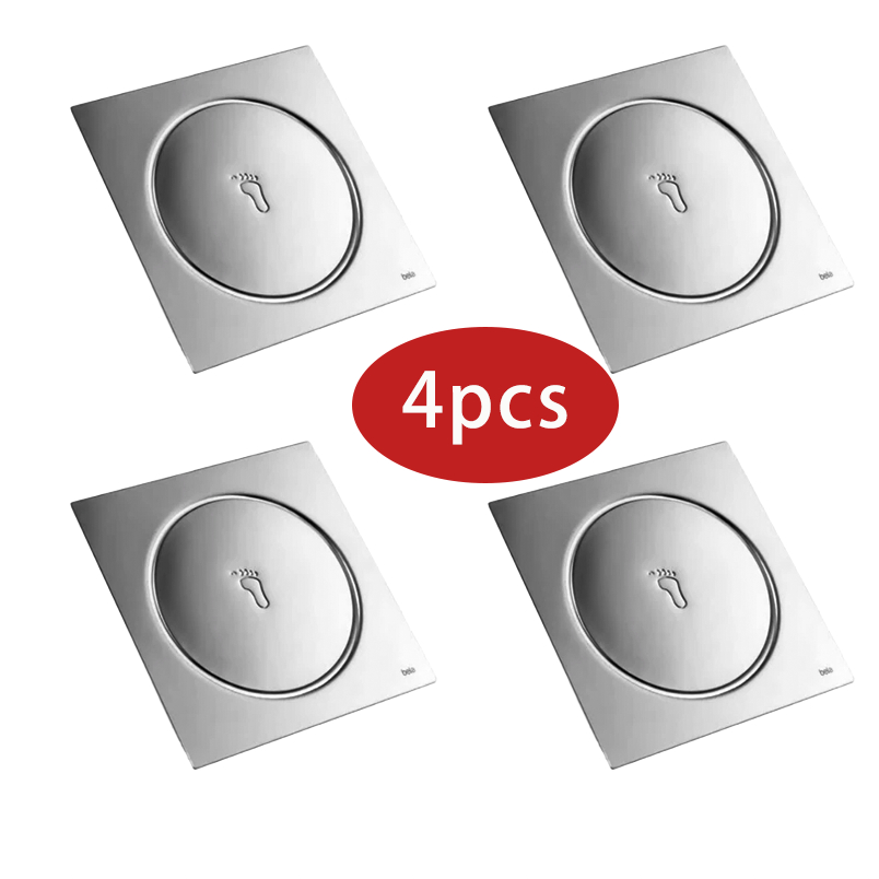 Ralo Click Up Inteligente Quadrado Novo Banheiro Moderno 10Cm Aço Inox