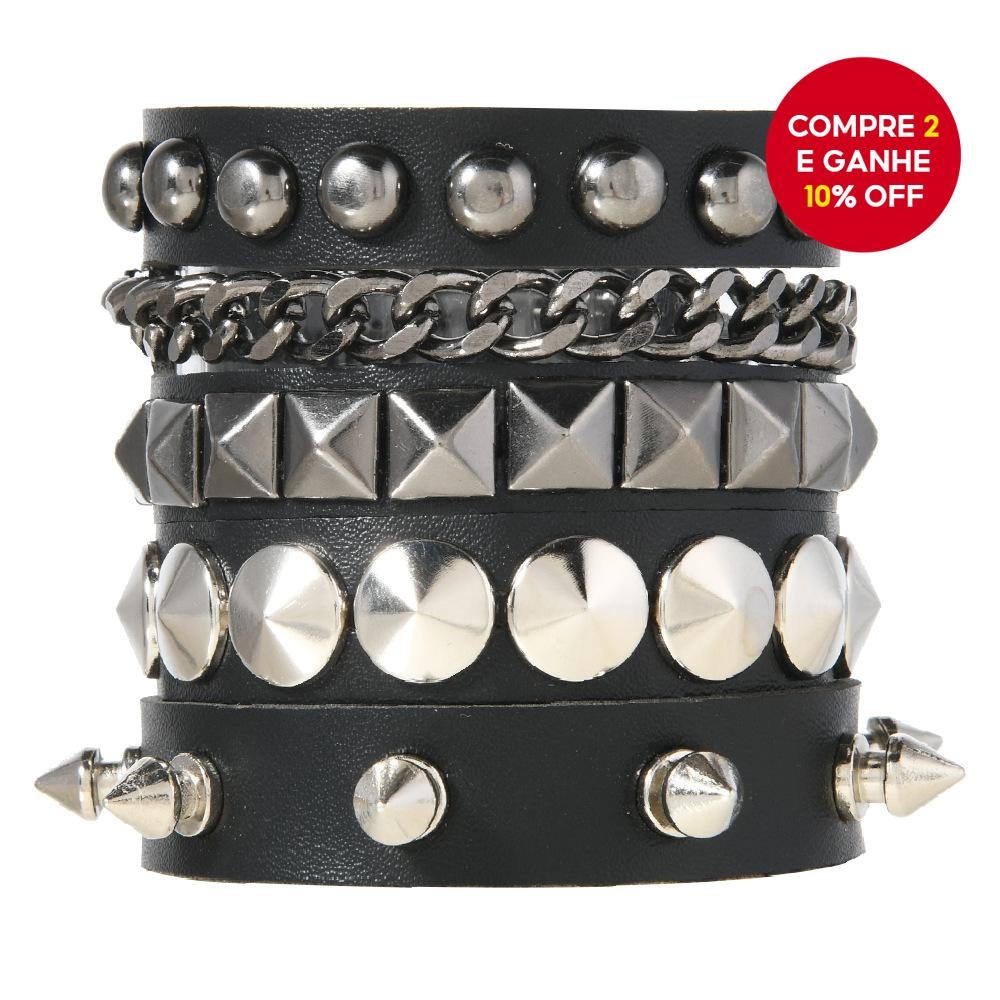 Moda Estilo Punk Gótico Rock Pulseira De Couro PU Festa Exclusiva Presente De Natal De Halloween