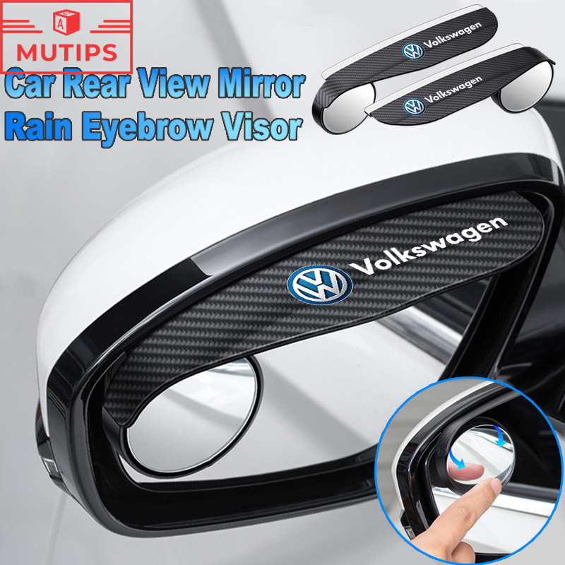 2 Pçs/Set Volkswagen Espelho Retrovisor Do Carro Chuva Sobrancelha Viseira Ponto Cego Capa De Para G
