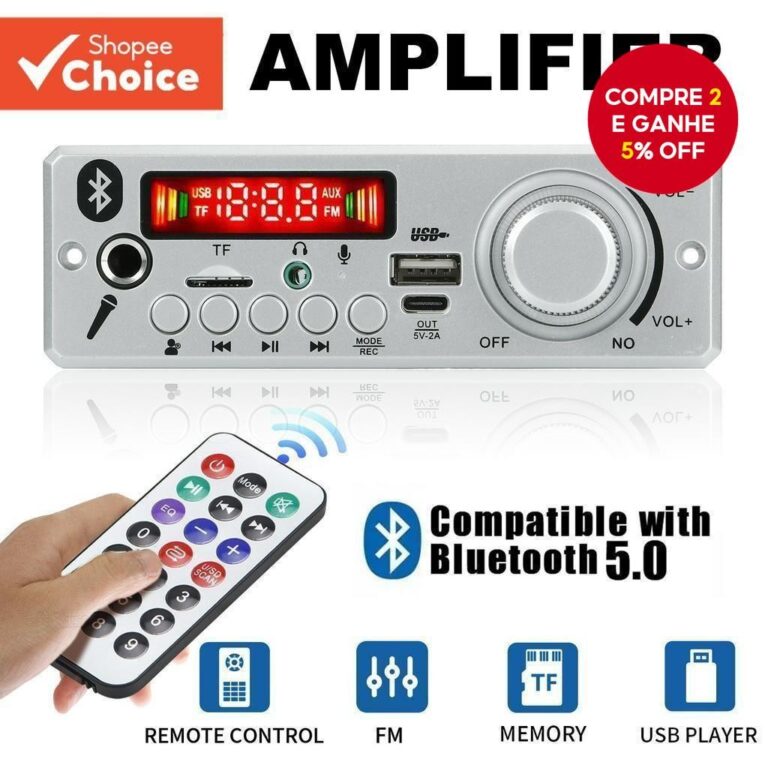 40W 80W Amplificador DIY Placa De Módulo MP3 6.5m