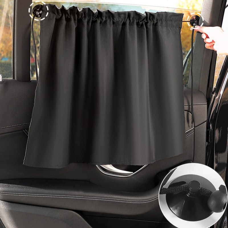 Cortina De Janela Lateral Para Proteção Solar De Carro , UV , Isolamento Térmico , Ventosa Blackout
