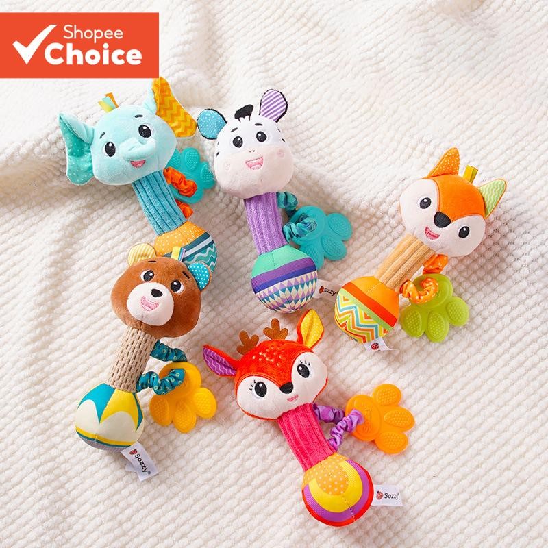 Mordedores Sozzy , Bastões De Mão Para Pequenos Animais , Brinquedos Com Chocalho De Bebê (Cor Aleat
