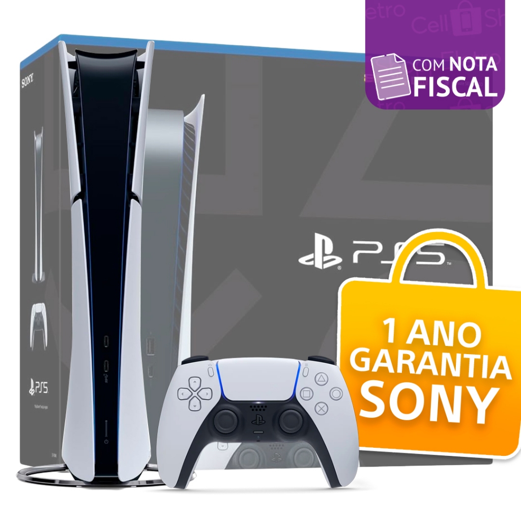 Console Playstation 5 Slim Edição Digital Ps5 825GB Novo Lacrado Original 1 Ano Garantia Nota Fiscal