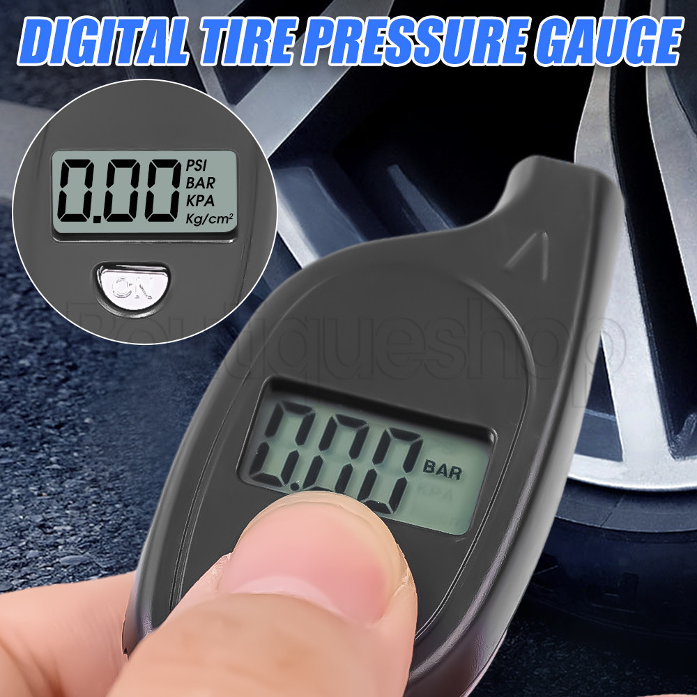Medidor De Pressão De Pneus-Desligamento Automático , Alta Precisão , Repetição-Testador Ar Visor LC