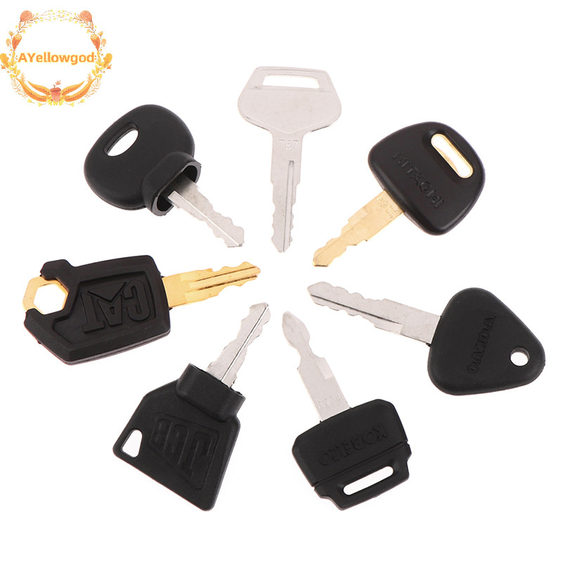 AYellowgod 7 Pçs/set Chaves De Ignição Kit De Máquinas De Construção De Escavadeira 14607 5P8500 K25