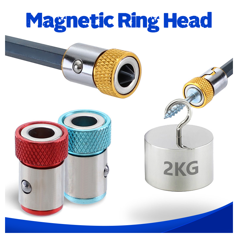 1PC/3Pcs Chave de Fenda Magnética 6,35mm Anti-Derrapante Bit de Liga Metálica para Ferramentas Manua