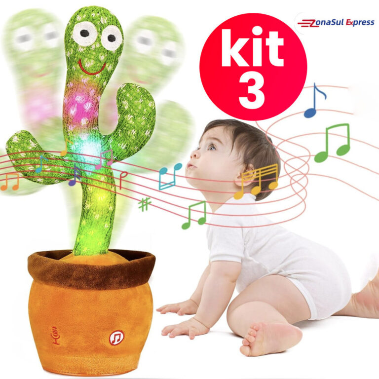 Cacto dançante falante interativo com som Musicas