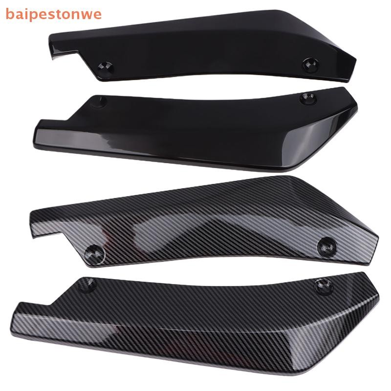 [baipestonwe] 1 Par De Winglets De Fibra De Carbono Extensão De Saia Lateral Universal Carro Diantei