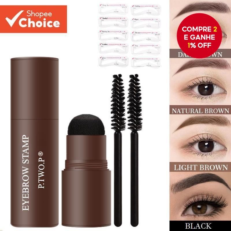 Kit De Carimbo De Sobrancelha Em Uma Etapa  Conjunto De Modelos De Estênceis Modeladores E Bastão De