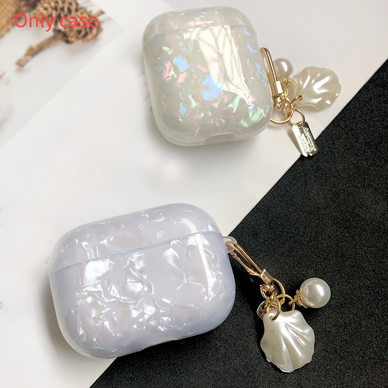 Capa Shell Design AirPods Para 3/4/Pro 2-De Silicone Macio Com Chaveiro (Apenas)