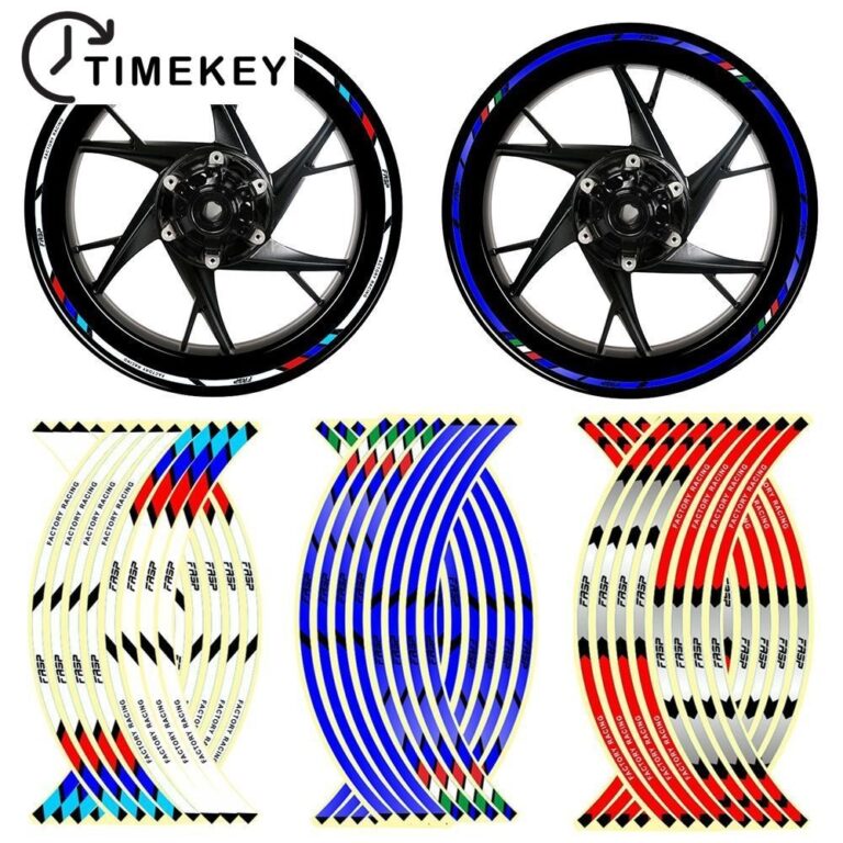 TKEY 16Pcs Universal Motorcycle Wheel Sticker Ades