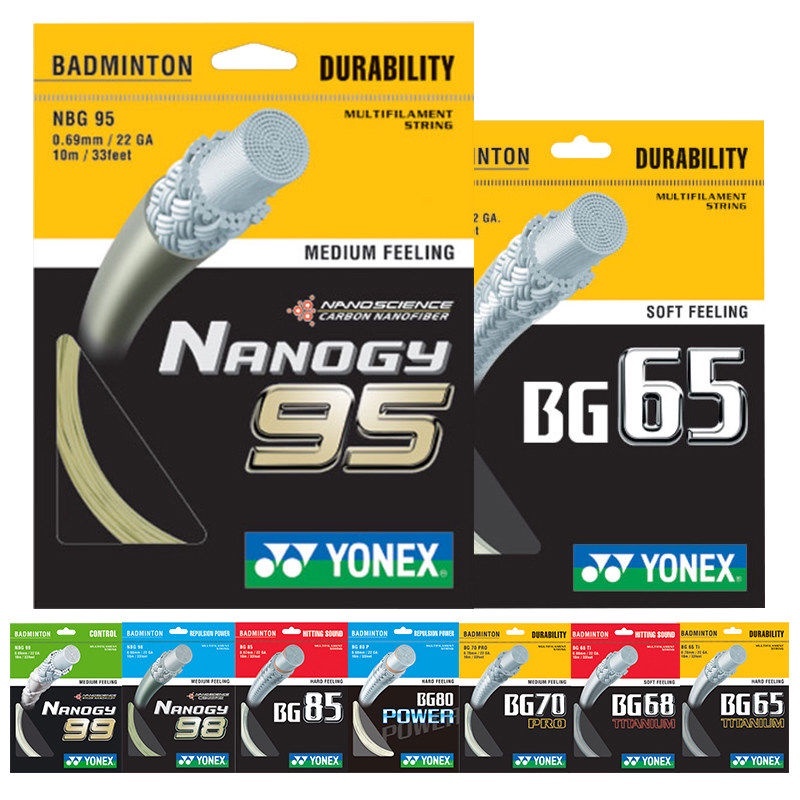 Corda De Badminton Yonex BG65 , 95 , 80 , 66um E Outro Estoque Pronto yy Super Value Durável Boa Ela