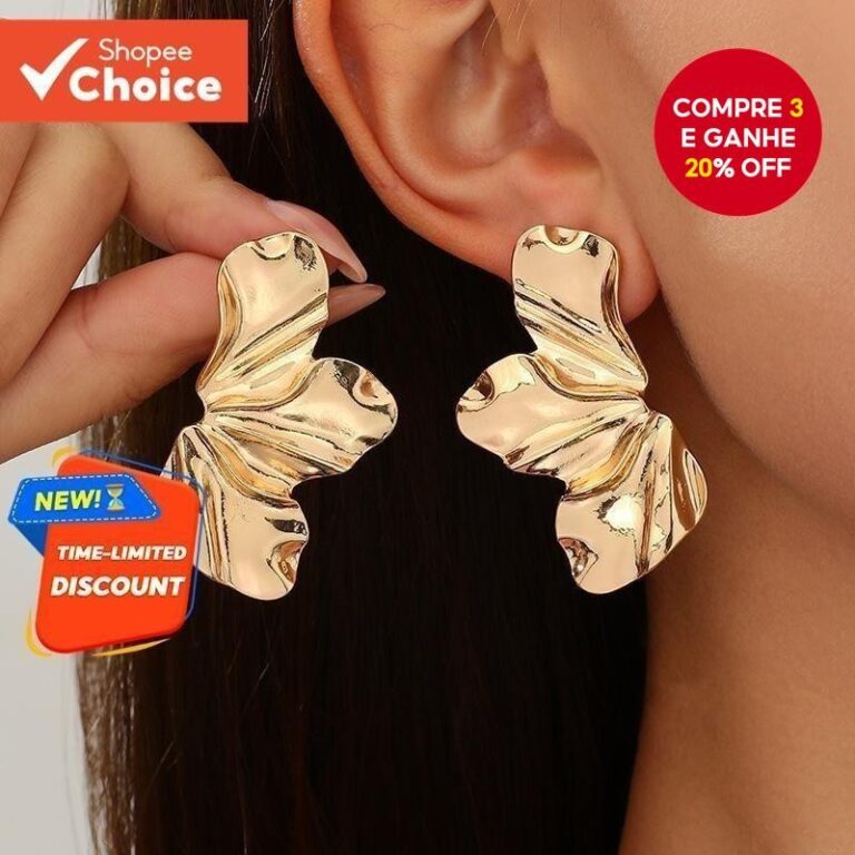 Brincos Florais De Ouro Vintage Para Mulheres , P�