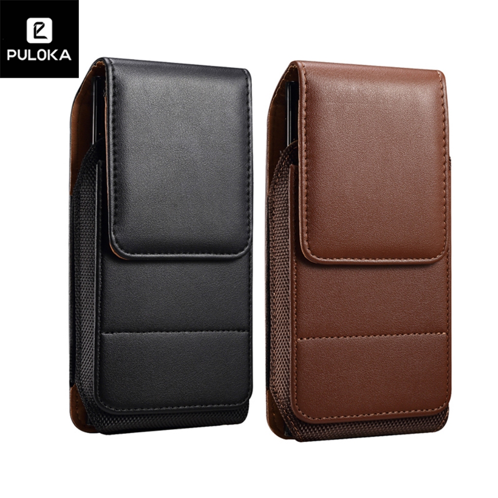 Bolsa Universal De Couro PU Para Celular Com Slot De Cartão Telefone Cinto De Cintura
