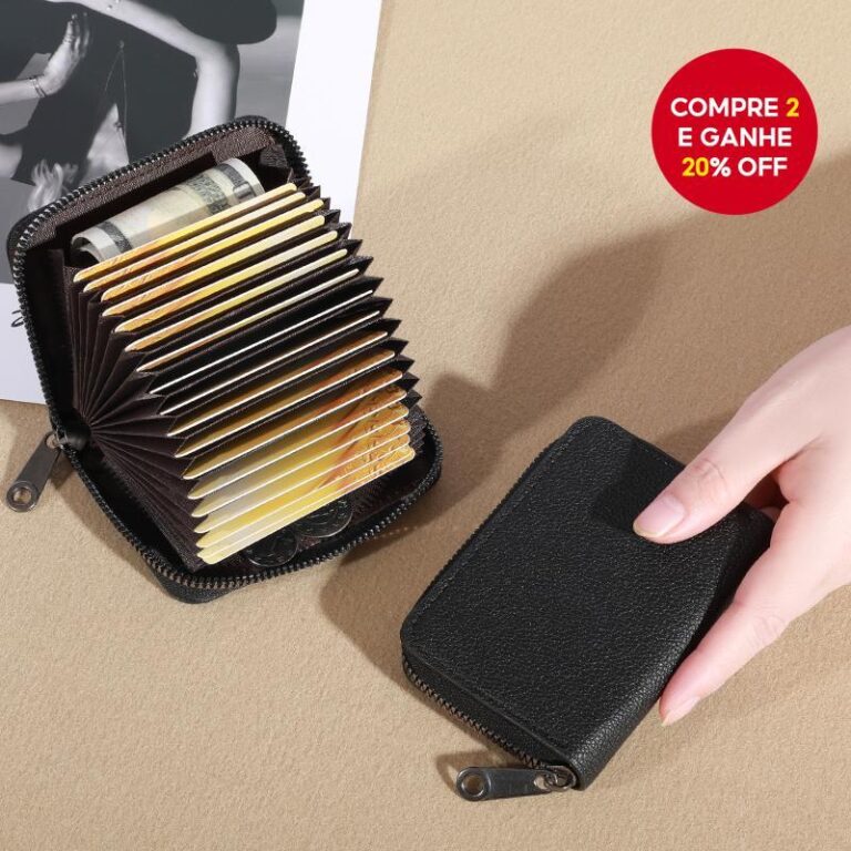 Carteira De Acordeão Compacta Masculina-ID À Pro